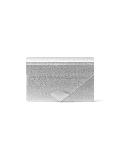 Michael Michael Kors Barbara Medium Envelope Clutch Bag - Silver Hardware In Silver/silver