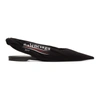 Balenciaga Knife Logo-print Jersey And Leather Point-toe Flats In Blk/white