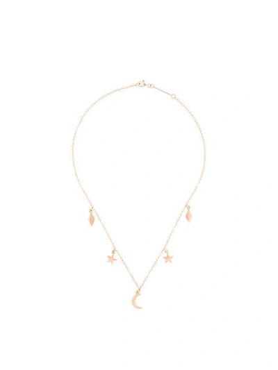 Federica Tosi Moon And Star Necklace In Metallic