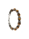 Emanuele Bicocchi Bead And Chain Bracelet In Brown