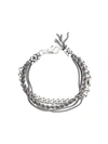Emanuele Bicocchi Multi Chain Bracelet In Metallic