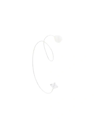 E.m. Twisted Pearl Earring In Metallic