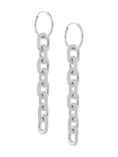 Coup De Coeur Chunky Chain Earrings In Metallic