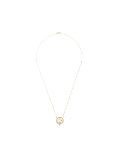 Foundrae 18k Yellow Gold Wholeness Petite Stationary Chain Diamond Necklace In White