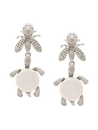 Oscar De La Renta Critters Drop Clip-on Earrings