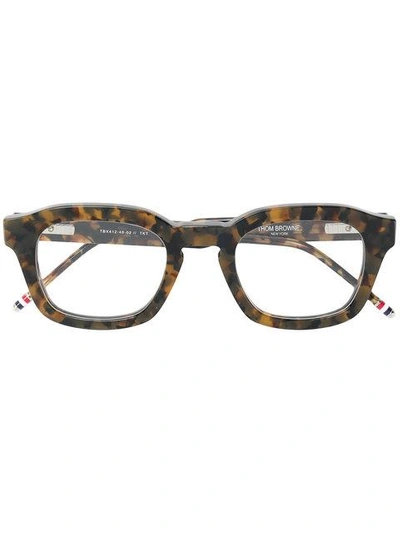 Thom Browne Tortoiseshell Bold Glasses In Brown