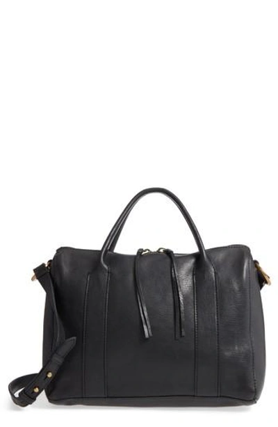 Madewell O-ring Leather Satchel - Black In True Black