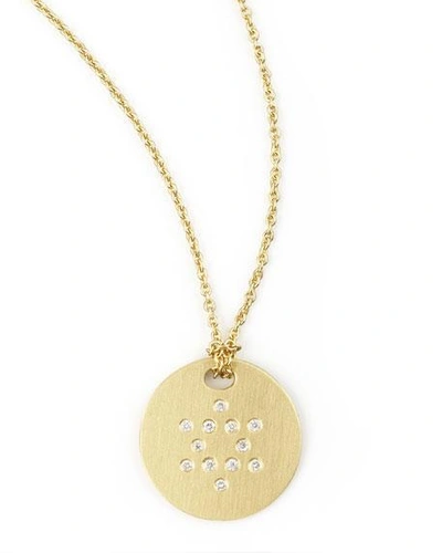 Roberto Coin Star Of David Medallion Necklace In Yellow Gold