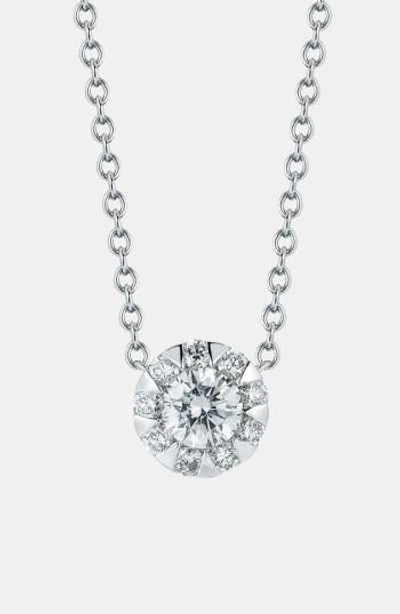 Kwiat 'sunburst' Diamond Pendant Necklace In White Gold