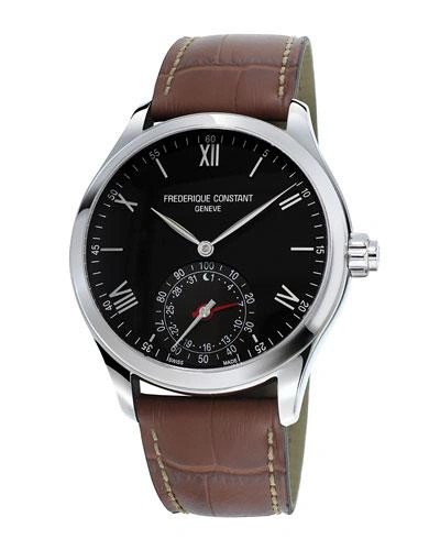 Frederique Constant Gents 42mm Horological Smartwatch W/leather Strap
