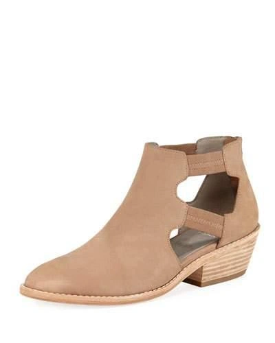 Eileen Fisher Women s Vanda Nubuck Leather Low Heel Booties In