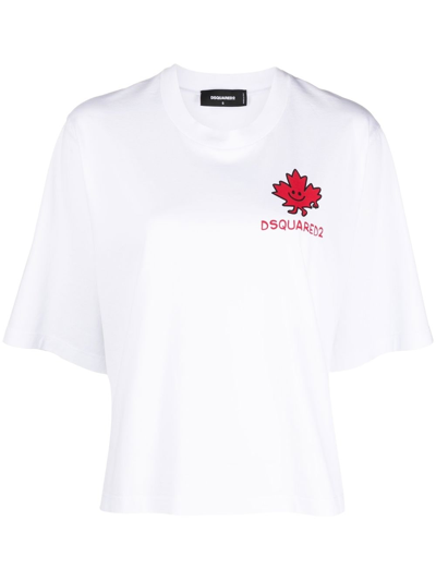 Dsquared2 Embroidered Cotton T-shirt In Default Title