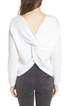 Astr Twist Back Sweater In Ivory