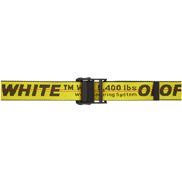 Off-white 35mm Diagonal Stripes Industrial Belt In Yellow | ModeSens