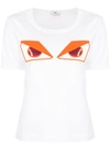 Fendi White Cotton T-shirt With Fluo Eyes Print