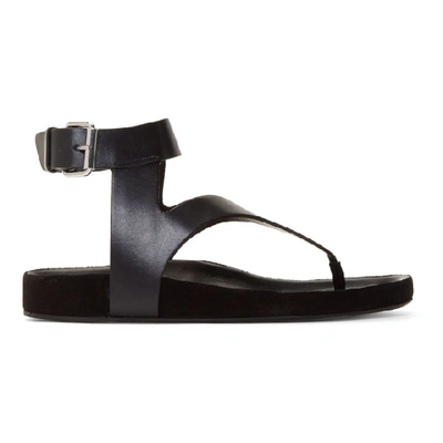 Isabel Marant 20mm Elwina Leather Sandals In Black 01bk