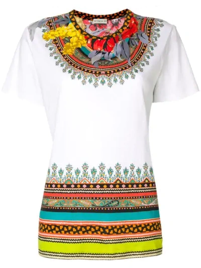 Etro Floral Printed Jersey T-shirt In Multicolor