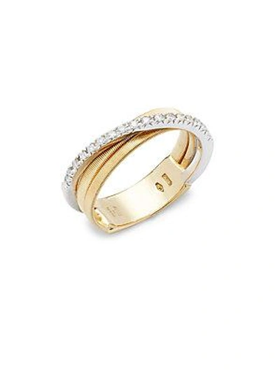 Marco Bicego Diamond & 18k White Gold Ring In Yellow Gold