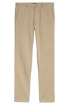 Theory Zaine Patton Flat Front Stretch Solid Cotton Pants In Sediment