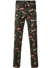 Palm Angels Camouflage Print Track Pants  In Grey