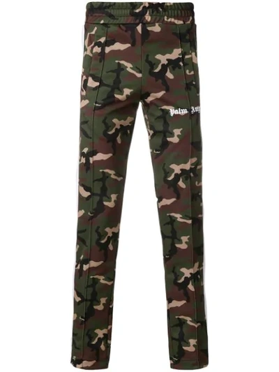 Palm Angels Camouflage Print Track Trousers  In Grey