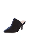 Diane Von Furstenberg Mikaila Suede Stiletto Mules In Black