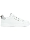 Dolce & Gabbana Portofino Sneakers In White-silver