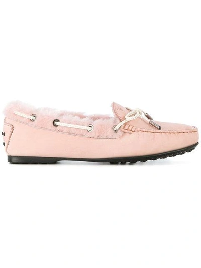Tod's Gommino Loafers In Pink & Purple