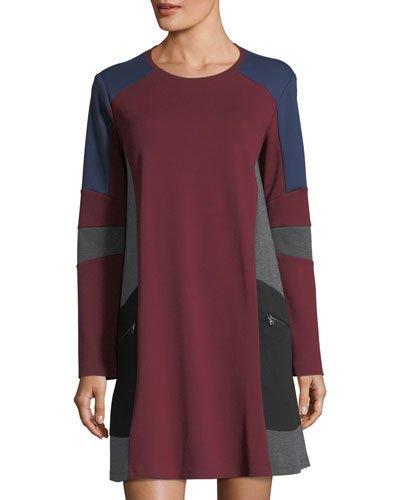 bcbgmaxazria colorblock shift dress