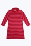 Marc Jacobs Stripe Cowl Neck Dress In 623 Red/pin