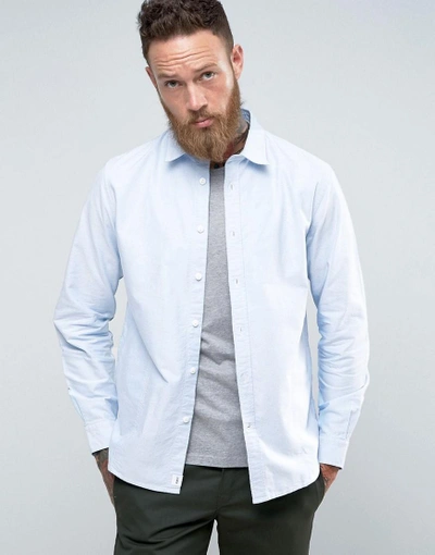 Edwin Cadet Blue Oxford Shirt - Blue | ModeSens