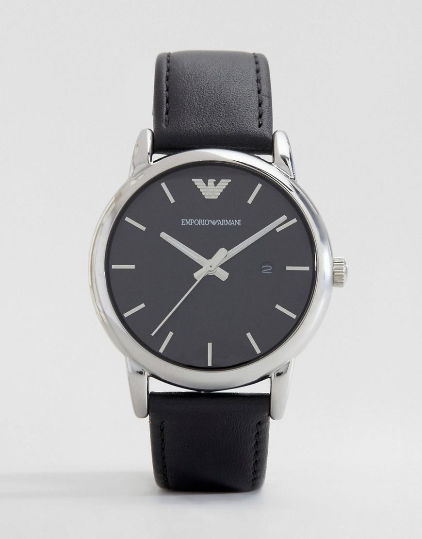 Emporio Armani Ar1692 Leather Strap Watchblack ModeSens