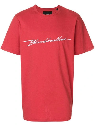 Blood Brother Performance Cotton T-shirt In Red