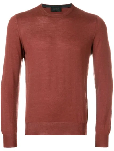 Dell'oglio Plain Sweatshirt In Brown