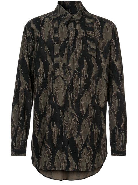 Yohji Yamamoto Printed Fitted Shirt | ModeSens