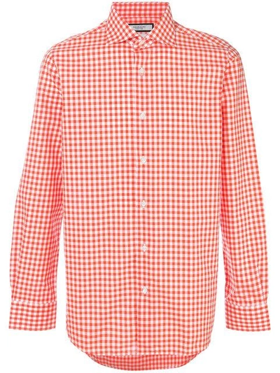 Fashion Clinic Timeless Gingham Check Shirt In Yellow
