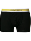 Dolce & Gabbana Dolce And Gabbana Black And Yellow Boxer Briefs