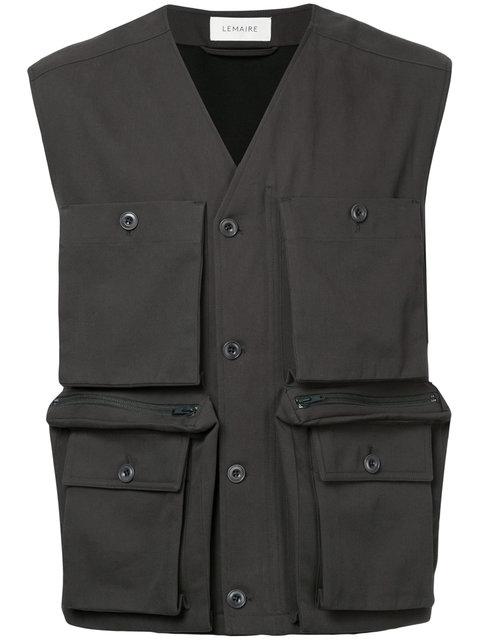 Lemaire Sleeveless Jacket With Large Pockets | ModeSens