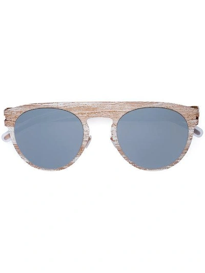 Mykita Patterned Cat Eye Sunglasses In Metallic