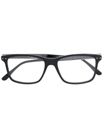 Bottega Veneta Rectangle Frame Glasses In Black