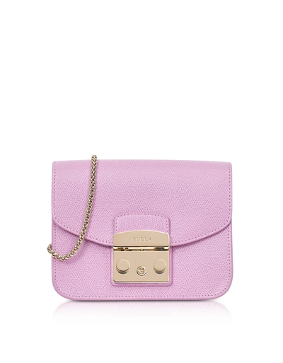 Furla Glicine Leather Metropolis Mini Crossbody Bag In Lilac | ModeSens