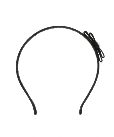 Ferragamo Black Cotton Headband