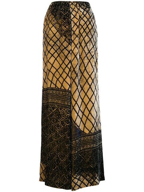 Uma Wang Patterned Palazzo Trousers | ModeSens