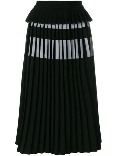 Ioana Ciolacu Pleated Midi Skirt In Black