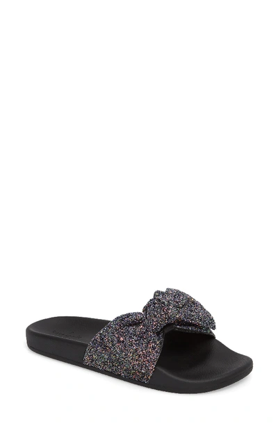 Kate Spade Shellie Slide Sandal In Midnight Glitter