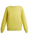 Vince Classic Crewneck Long-sleeve Sweater In Limelight