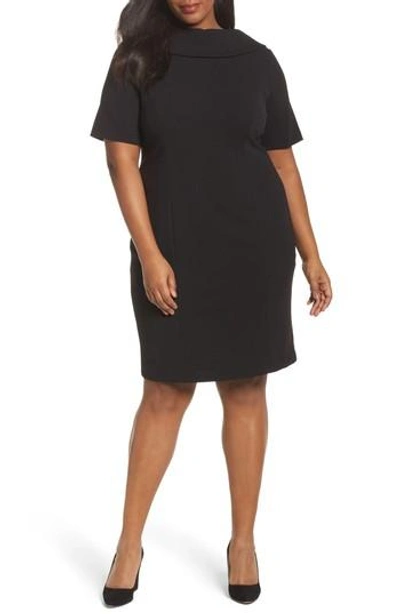 Adrianna Papell V-back Sheath Dress In Black