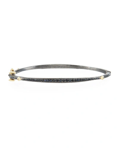 Armenta Old World Bangle With Black Sapphires & Diamonds In Yellow/black
