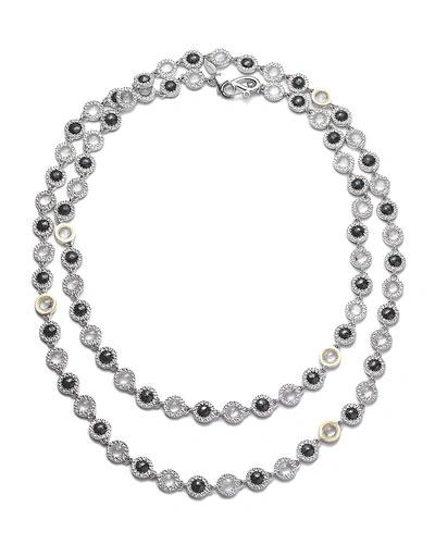 Coomi Opera Sterling Silver Necklace With Black Spinel & Diamonds, 36"