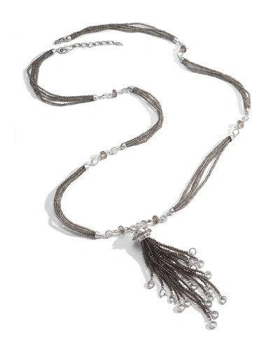Coomi Affinity Beaded Tassel Necklace With Diamonds